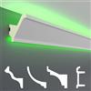 HEXIM LED stucco pacchetti risparmio - Illuminazione indiretta con profili a soffitto in PU, leggeri e opachi- (10m LED-15) set profili stucchi