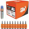 Isolamenti Chiodi per Sparachiodi Chiodatrice a Gas Pulsa 27P 40P 65 Alta Durezza Calcestruzzo Acciaio Guide Cartongesso (HC6-32 (32mm), 500 pz scatola)