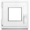 Framex Finestra Seminterrata Piccola in PVC Bianco, Larghezza x Altezza 45 x 40 cm (450 x 400 mm), Doppi Vetri (32 mm), Anta-Ribalta, Girevole DIN Destra - Premium