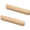 SZLXJMFL Set da 2 Maniglie in Legno Cucina, Maniglie Armadio Moderne, Superficie rivestita Vernice | Faggio, Lunghezza: 100-230mm Maniglie a Barra, Maniglie Cameretta Porte Con Viti-130mm/5in