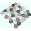 conwire mosaico Piastrelle in marmo Pietra naturale beige crema rosso verde esagono