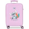 Disney Joumma Stitch from Hawaii Viola Valigia da Cabina 38x55x20 cm Rigido ABS Lucchetto a Combinazione Laterale 35L 2.5kg 4 Doppie Ruote Bagaglio a Mano