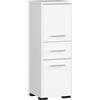 AKORD | Mobile da Bagno FIN 85 | 30x85x30 cm, peso 25 kg | 2 Ante e 1 Cassetto | Moderna Mobiletto | Armadio a muro | Armadietto chiuso in piedi | Adatto Anche come Pensile | Bianco