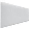 DHOME Testiera Imbottita Liscia in Tessuto Aqualine Altezza 70CM Spessore 4cm e 8cm per Parete Acustica Testiere Fonoassorbenti Letto Camera da Letto (Tessuto Bianco, 135cm, Spessore 4cm)