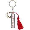 Doni Bomboniere Laurea 12PZ Portachiavi con Ciondolo Corona Alloro Nappina Rossa E La Scritta Informatica Idee Regalo Complete Originali Economiche