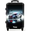 NoBoringSuitcases.com Valigia Bambini, Valigia Grande, Trolley Bambino, Valigia Per Bambini, Serratura TSA, Valigie, Valigia Ragazzo, Valigia Grande 23 kg (67 cm - 72 L), (Auto della polizia - Nero)