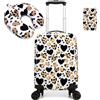 HTgroce Valigia per Bambina EasyJet Set 2 Pezzi Trolley Bagaglio a mano 4 Ruote