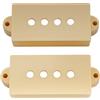 Musiclily Pro Plastica Copri Pick Up Covers Tipo Precision Bass per Fender P Bass, Crema(Set di 2)