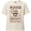 One Piece T Shirt Bambino e Ragazzo Luffy Wanted Poster - Maglietta Ufficiale Anime in Cotone, Ricompensa da 3 Miliardi di Berry - Maglia Idea Regalo Bambini 9-11 Anni