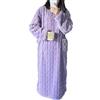 YoiTs Abito da Notte in Velluto Corallo Invernale, Camicia da Notte, Abito da Pigiama in Flanella da Donna Extra Lungo, Pigiama in Pile da Donna (Purple,L)