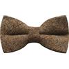 King & Priory Papillon in tweed marrone a spina di pesce