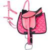 Pfiff 102291 - Set completo di sella per Shetty e cavalli di legno/peluche, colore: rosa