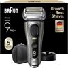 Braun Series 9 Pro +, Rasoio Elettrico Barba, Regolabarba Uomo, Rifinitore di Precisione, Custodia da Viaggio in Tessuto, Batteria Litio Ion, 100% Impermeabile Idea Regalo, 9515s Grafite