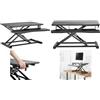 Logilink Sedili - Workstation eccezionale per 1 monitor, altezza nera regolabile