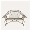 KeyHome Store Panchetta Stile Pavone in Ferro Verde Inglese 146x48xH105 cm