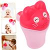 ibasenice Coppa Shampoo Ragazzo Ragazza con Manico in PP Rosa, Design Cartoon