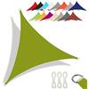 CANYUE qualità Tessuto Oxford - Tenda A Vela Triangolare - Vela Ombreggiante Parasole Traspirante E Protezione Solare Raggi UV per Esterno Giardino Terrazza (3X3X3 m,Giallo-Verde)