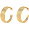 MAJALE Orecchini dorati lunghi con bagno oro 18 carati - Orecchini eleganti per feste con movimento leggero e stile versatile - Ciondoli e accessori, Largos, Ottone, Dorato