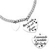 Beloved ❤️ Bracciale da donna, braccialetto in acciaio emozionale - frasi, pensieri, parole con charms - ciondolo pendente - misura regolabile - incisione - argento (FR50)