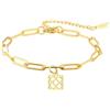 MAJALE Bracciale con fiore di Barcellona - Panot acciaio inox regolabile, souvenir di Barcellona, regalo originale per donna o ragazza, 17-22 cm, Acciaio inossidabile