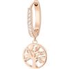 Brosway Orecchino Singolo Donna, Orecchino a Cerchio in Acciaio e Cristalli con Simbolo Albero Della Vita | Collezione CHAKRA - BHKE006