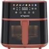 Tognana Iridea,Friggitrice ad aria 6L, doppia resistenza, display digitale, timer, 80-200°C, finestra, 1700W, Rosso Mela