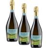 Vita Mediterranea Prosecco DOC Extra Dry - Vino Bianco Biologico e Vegano, 750 ml (Confezione da 3)