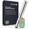 KLUDI - X1 Design - Soffione a stelo (cromato), lunghezza 20 cm, anticalcare, 1 tipo di getto, Ø 2,5 cm, attacco universale G 1/2, DN 15
