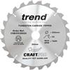 Trend Lama per Troncatrice, Diametro 250 mm, Foro 30 mm, 24 Denti, Taglio 3 mm, Angolo -5°, Metallo Duro (TCT), Finitura Grezza, CSB/CC25024