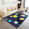 Homewish Tappeto Soggiorno 100x150 Spazio Extra-Atmosferico,Tappeto Camera da letto Cielo stellato per bambini ragazzi ragazze adolescenti,Tappeto interno galassia pianeta spazio per camera da letto