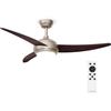 KLARSTEIN El Paso Ventilatore da Soffitto con Luce e Telecomando - 6 Velocità, 3 Pale, Silenzioso, LED Dimmerabile, Estate/Inverno, Interni & Esterni, 132cm, Walnut