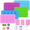 QHSXMQ Set di 12 stampi in silicone 3D a forma di zampa di cane e ossa, antiaderenti, per torte, caramelle, gelatine, cubetti di ghiaccio, giocattoli per animali domestici