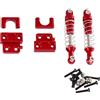 SZLIFE Ammortizzatore Posteriore RC, Set di sospensioni, Accessori Fai da Te 1/12 per Modello di cingolato MN82 LC79, Parti di Ricambio per Veicoli RC, Rosso