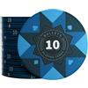 Bullets Playing Cards, Poker Chip Paulie in ceramica con valori, rotolo da 25 (blu, 10 pezzi)