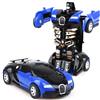Zhangpu Figure D'azione, Robot Auto, Giocattolo Auto Robot 2 in 1 Figure Deformate Piccolo Giocattoli per Bambini Neonati Ragazzi (Blu)