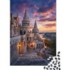 ZQNJXKPRHL Puzzle 1000 pezzi Castello Budapest al crepuscolo, cartone riciclato premium, dettagliato, rilassante, per adulti, 38x26cm