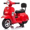 Tecnobike Shop Moto Elettrica per Bambini Piaggio Mini Vespa Small PX 6V - Mp3 - USB - Suoni - Luci Led (Rosso)