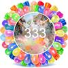 Anguxer 333 Palloncini d'Acqua Autosigillanti, 9 Mazzi Colorati a Riempimento Rapido, Water Balloons Gavettoni per Bambini, Giochi d'Acqua per Giardino, Piscina, Spiaggia e FesteA