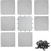 XIN·SHI XIN SHI - Confezione da 8 piastre di base, 40,6 x 40,6 cm, compatibili con LEGO, Pixel Art (grigio)