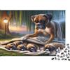 MZLPRWGQKTFD Cane Boxer Puzzle per Adulti Puzzle 1000 Pezzi Scena Notturna Puzzle per Famiglia Relax Decorazione 52x38cm/1000pcs