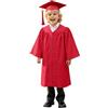 PINTUTU Abito da Laureato Set, Toga Laurea per Bambini Asilo Costumi Laurea E Tocco Cappello Laurea Costume da Laureato per Bambini Studenti Are Medi Linea Costume Travestimento 4-10 Anni