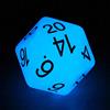BESCON DICE Bescon Jumbo Incandescente D20 38MM, Big Size 20 Lati Dadi Blu Glow in Dark, Big 20 Faces Cube 3,8 cm