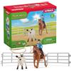 SCHLEICH Team roping con cowgirl