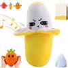 Pnedeodm Interactive Music Plush Toy, Touch-Sensor Soft Interactive Figure for Kids, Fun & Playful Sound-Activated Toys, Touch-Sensitive Banana & Fruit Plush Musical Sensory Toy (Banana)