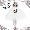 SHOWHEEL Costume da Fantasma per Bambini, Bianco Fantasmi Costume da Mantello, Bianco Costume da Fantasma Bambina Halloween, Costumi Cosplay per Halloween/Feste a Tema per Ragazze e Ragazzi, White