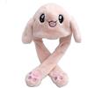 dressfan Donne Peluche Animali Coniglio Cappello Orecchie Che Si Muovono Orecchie Mobili Cappelli Simpatico Animale Cappello di Coniglio Che muove Le Orecchie Regalo di Compleanno di Natale,Rosa