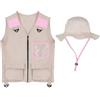 Generico Costume Da Esploratore - Gilet Da Safari | Kit Costume Da Esploratore Per Bambini, Vestiti Traspiranti In Poliestere Con Cappello Per 4-8 Anni, Ragazzi E Ragazze, Escursionismo All'aperto, Pesca