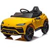 FINOOS Auto Macchina ELETTRICA Per Bambini 12V LAMBORGHINI URUS Licenza Originale, Batteria, 12V, Telecomando 2,4 GHz (Giallo)