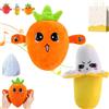 Pnedeodm Interactive Music Plush Toy, Touch-Sensor Soft Interactive Figure for Kids, Fun & Playful Sound-Activated Toys, Touch-Sensitive Banana & Fruit Plush Musical Sensory Toy (2Pcs-B)