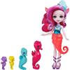 Enchantimals - Ocean Kingdom Playset della Famiglia con Bambola Sedda il Cavalluccio Marino e 4 Amici Cavallucci Marini Colorati, Giocattolo per Bambini 3+ Anni, HCF73